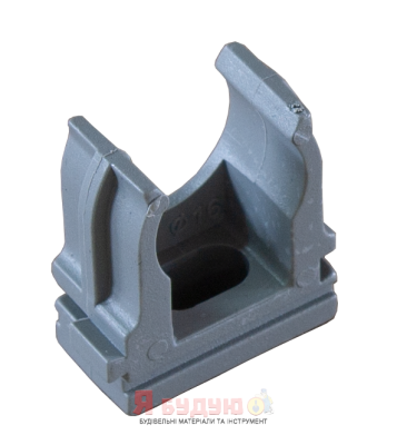 Кліпса для гофри сіра 20мм б/с (пач. 50 шт.)"WoffMann"