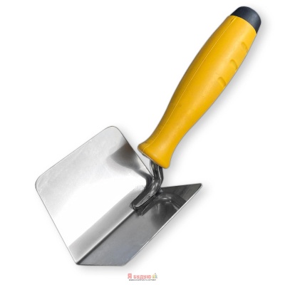 Кельма кутова нержавіюча внутрішня 80х60мм ручка Гумова