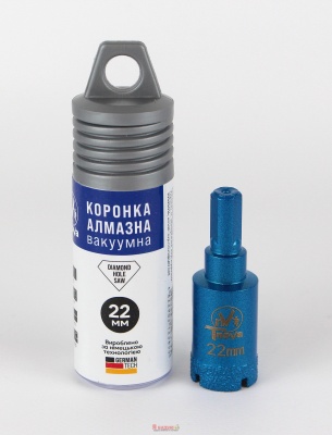 Коронка алмазна вакуумна Т-Nova 22mm