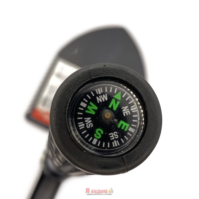 Лопата Міні саперна складна гумова ручка 415мм (КОМПАС)